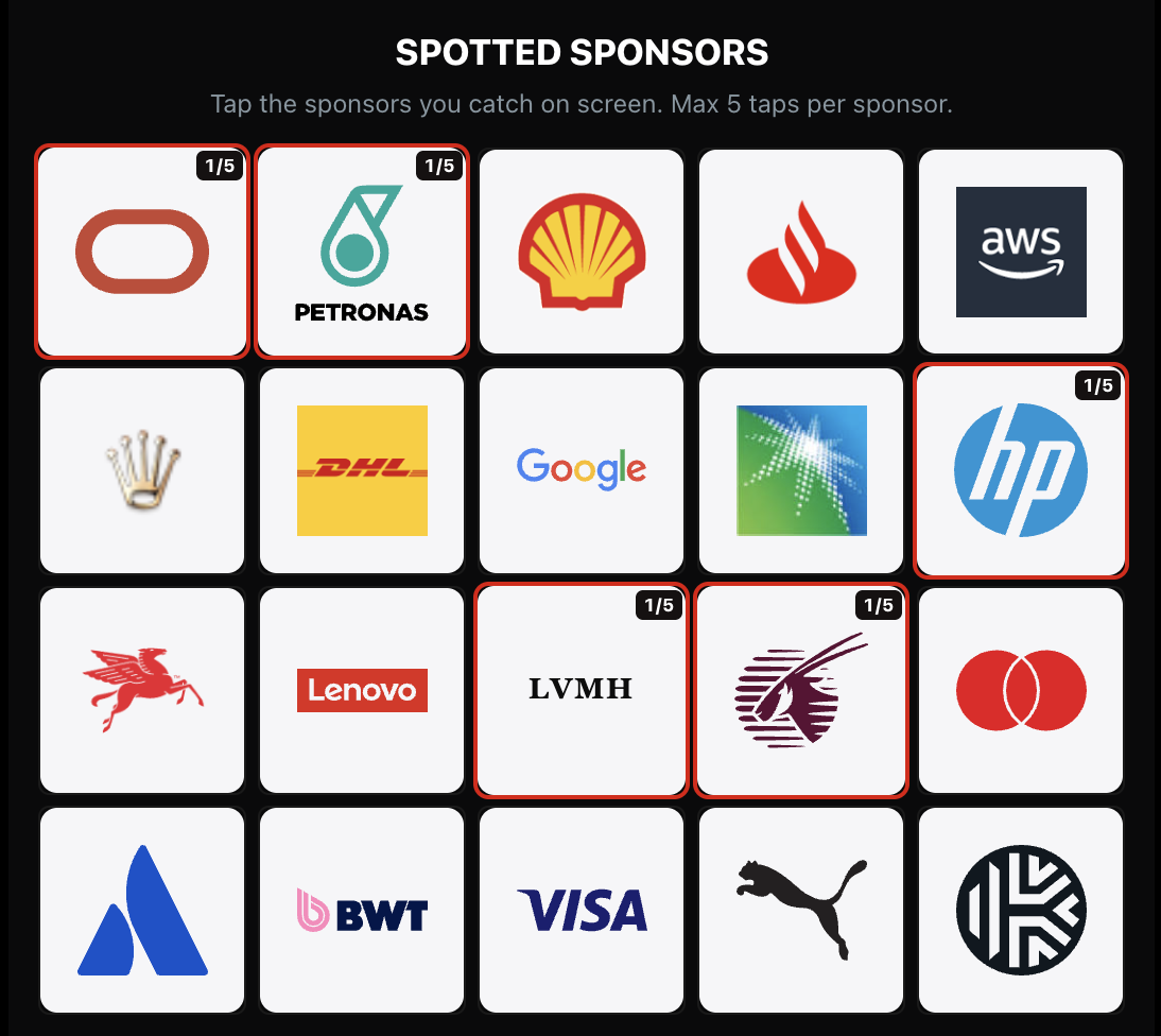 Grille Spotted Sponsors